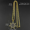 304 Stainless Steel Enamel Black Star Pendant Necklaces for Men WGCD56C-02-3