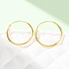925 Sterling Silver Huggie Hoop Earrings EJEW-C179-05A-G-3
