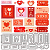 Valentine's Day Stamp Theme Carbon Steel Cutting Dies Stencils DIY-WH0309-1551-1