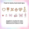 24Pcs Resin & Zinc Alloy Rhinestone Cabochons MRMJ-SP0001-42-2