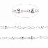 201 Stainless Steel Heart & Oval Link Chains STAS-N092-111-4