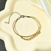 304 Stainless Steel Multi-strand Bracelets BJEW-G733-02G-2