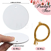 12Pcs Porcelain Heat Transfer Sublimation Blank Pendant Decorations AJEW-SP0002-19C-2