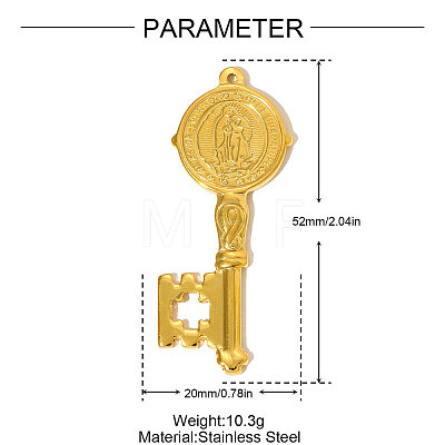 304 Stainless Steel Big Pendants STAS-OY004-85G-1