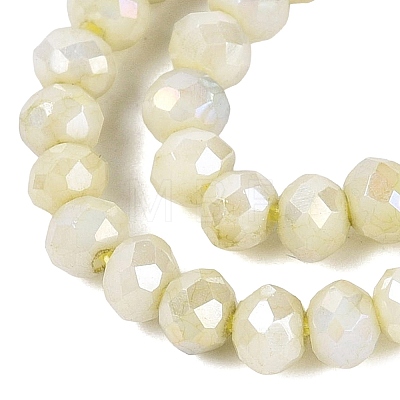 Anti-Tarnish Electroplate Rondelle Glass Beads Strands EGLA-T021-3mm-17-09-1