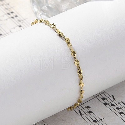 304 Stainless Steel Link Chain Bracelets for Women BJEW-F488-21G-04-1