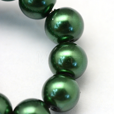 Baking Painted Glass Pearl Round Bead Strands HY-Q003-10mm-75-1
