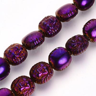 Electroplate Non-magnetic Synthetic Hematite Beads Strands G-Q486-68-1