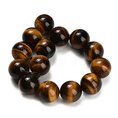 Natural Tiger Eye Beads Strands G-C293-A01-14mm-1