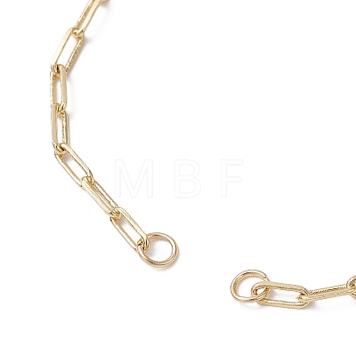 Adjustable Brass Paperclip Chain Slider Bracelet Making X-BJEW-JB01381-1