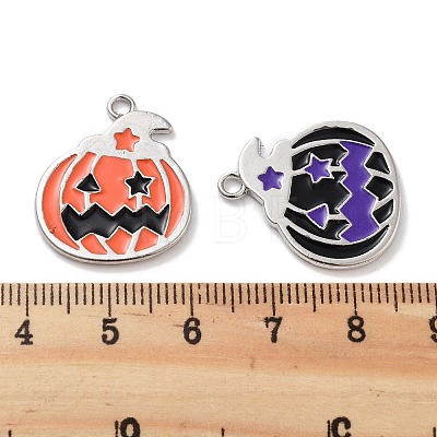 Halloween Theme Rack Plating Alloy Enamel Pendants PALLOY-F311-02P-1