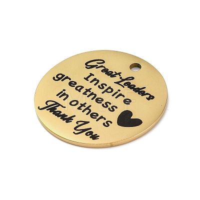201 Stainless Steel Pendants STAS-R002-01G-02-1