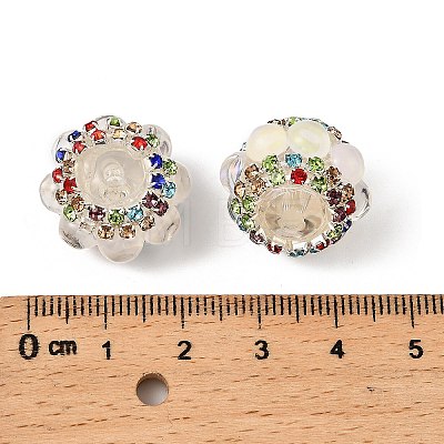 Sparkling Acrylic Rhinestone Round Beads OACR-NH0002-01A-05-1
