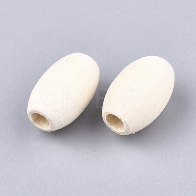 Unfinished Natural Wooden Beads X-WOOD-S053-02-1