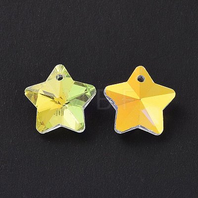 Electroplate Glass Charms GLAA-H104-A04-1