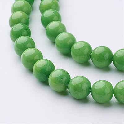 Natural Mashan Jade Round Beads Strands G-D263-8mm-XS17-1