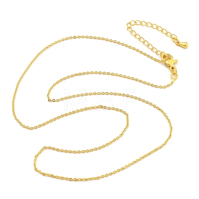 Brass Rolo Chains Necklaces for Women NJEW-D302-45G-1