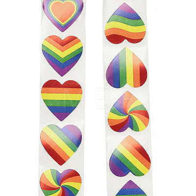 Pride Rainbow Valentine's Day Theme Heart Paper Picture Stickers STIC-Q015-02D-1