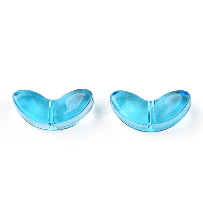 Spray Painted Transparent Glass Beads LS-GLAA-T022-27B-1