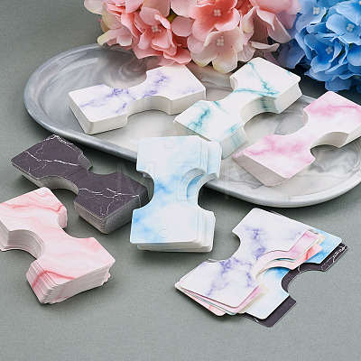 240Pcs 8 Colors Paper Necklace Display Cards CDIS-TA0001-14-1