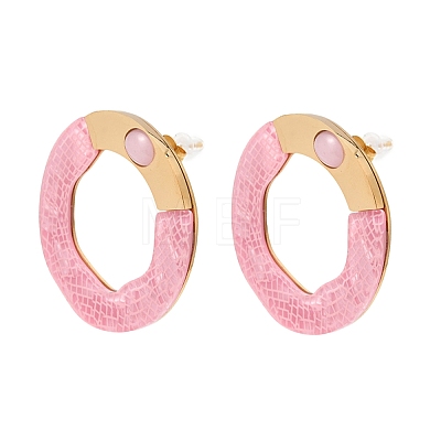304 Stainless Steel & Acrylic Stud Earrings for Women EJEW-A164-07G-1