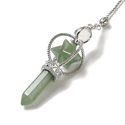 Natural Green Aventurine Dowsing Pendulums G-C095-01P-05-1