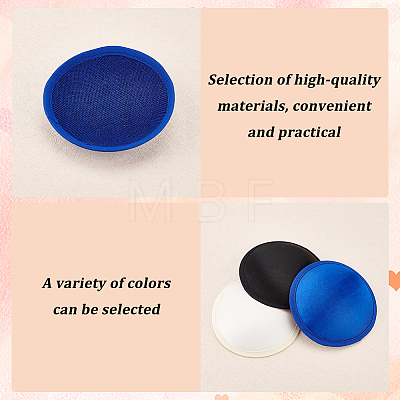 3Pcs 3 Colors Polyester Round Fascinator Hat Base for Millinery AJEW-FG0002-76-1