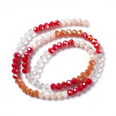 Imitation Jade Opaque Solid Color Glass Beads Strands GLAA-L044-A01-1