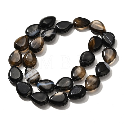 Natural Black Agate(Dyed & Heated) Beads Strands G-P561-B13-01-1