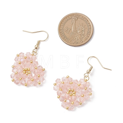 Heart Glass Dangle Earrings EJEW-MZ00639-01-1