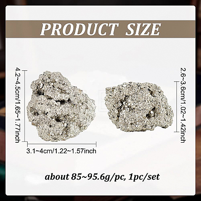 Nuggets Natural Pyrite Display Decorations DJEW-WH0042-02-1