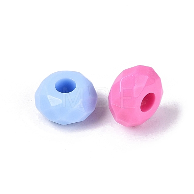 Opaque Plastic European Beads KY-N025-16-1