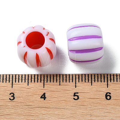 Opaque Acrylic European Beads SACR-P031-02A-1