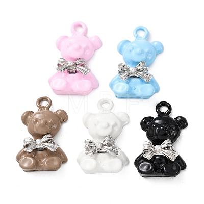 Spray Paint Alloy Pendants ENAM-K076-30P-1