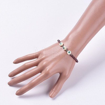 Glass Beads Stretch Bracelets BJEW-JB04756-02-1