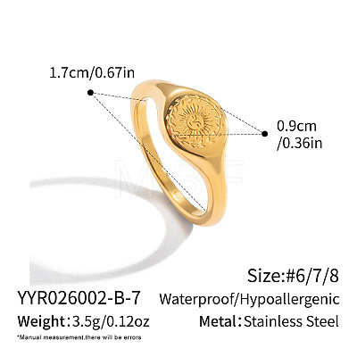 304 Stainless Steel Finger Rings for Women DP0534-5-1