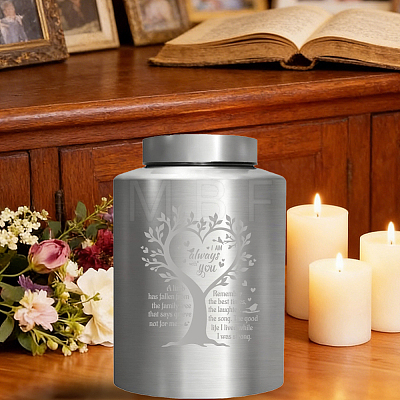 1Pc Column Stainless Steel Urn for Human Pet Ashes AJEW-PS0001-01B-1