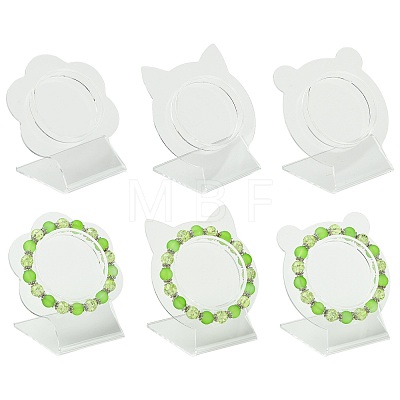 4Pcs Clear Acrylic Slant Back Single Bracelet Bangle Display Stands AC-FS5191-01A-1