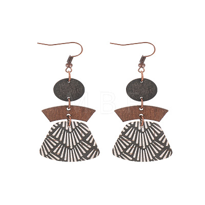 Alloy with Imitation Leather Dangle Earrings FS-WG30D02-11-1