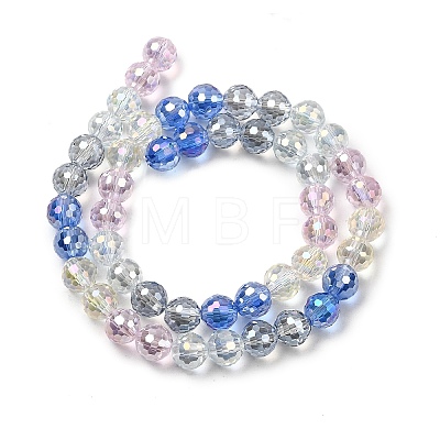 Electroplate Glass Beads Strands EGLA-D300-06-8mm-03-1