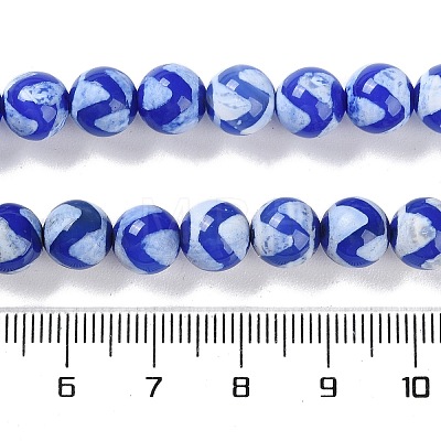 Natural Tibetan Wave Pattern dZi Agate Beads Strands G-B084-A05-02-1