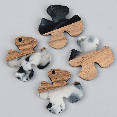 Resin & Walnut Wood Pendants RESI-S389-052B-A02-1