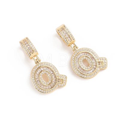 Brass Micro Pave Cubic Zirconia Pendants ZIRC-G165-13G-Q-1