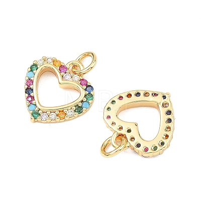 SHEGRACE Valentine's Day Brass Colorful Cubic Zirconia Charms XGRQ3P724-570G-1