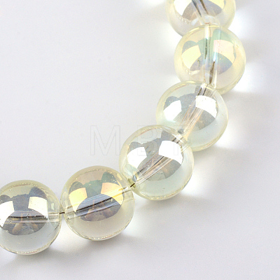 Electroplate Glass Beads Strands X-EGLA-Q062-8mm-A02-1