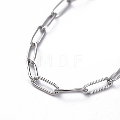 304 Stainless Steel Paperclip Chain Bracelets X-BJEW-JB04967-1