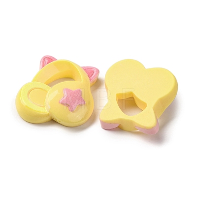 Opaque Music Theme Resin Cabochons CRES-Z010-02C-1