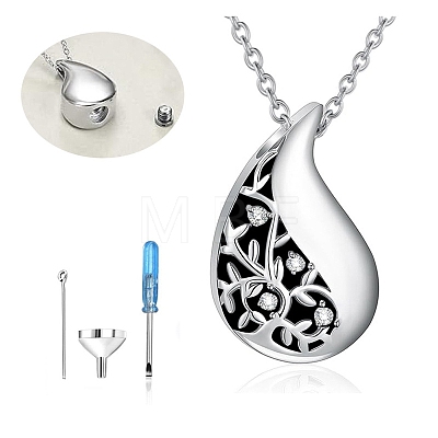 Stainless Steel Cremation Box Pet Memorial Pendant Cable Chain Necklace PW-WGD4062-01-1