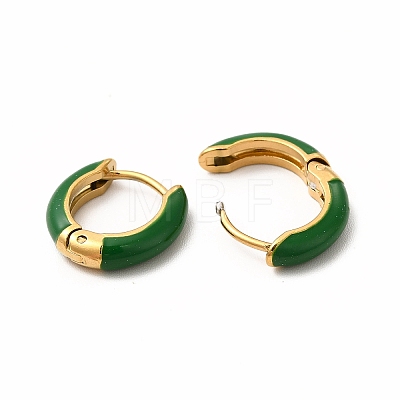 Enamel Hoop Earrings EJEW-G344-02G-04-1