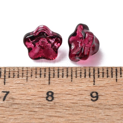 Baking Paint Transparent Glass Beads GLAA-T025-81C-1